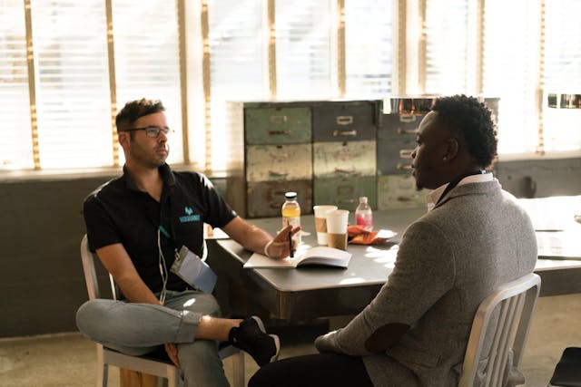 Therapist and client in session
